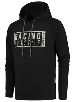 racing lifestyle hoodie black