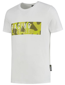 racing lifestyle gasdevil camo t-shirt wit