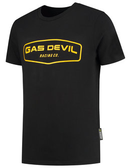 gasdevil shirt korte mouwen logo oranje