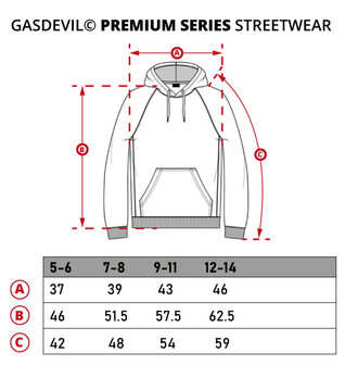 KIDS HOODIE - GASDEVIL LOGO PREMIUM