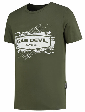 motocross t-shirt green gasdevil
