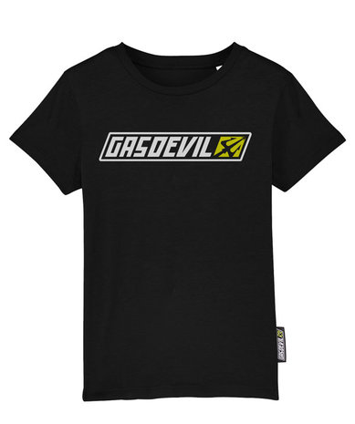 zwart kinder t-shirt gasdevil logo
